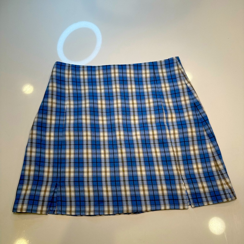 Blushmark Light Blue Plaid Skirt - Like-New, Never Worn